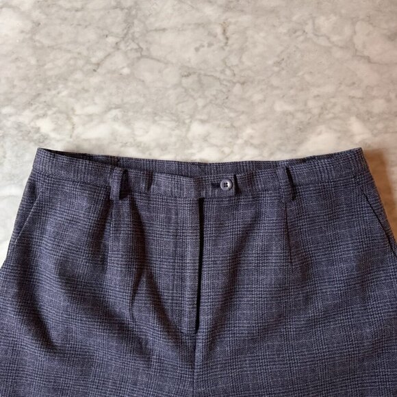 Pendleton VTG 90s Purple Glen Plaid Wool Suit Pants Size 14 - Picture 5 of 8